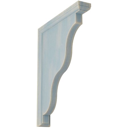 Ekena Millwork 1 1/2"W x 9"D x 11"H Hamilton Traditional Wood Vintage Decor Bracket, Driftwood Blue BKTWD01X09X11HABU